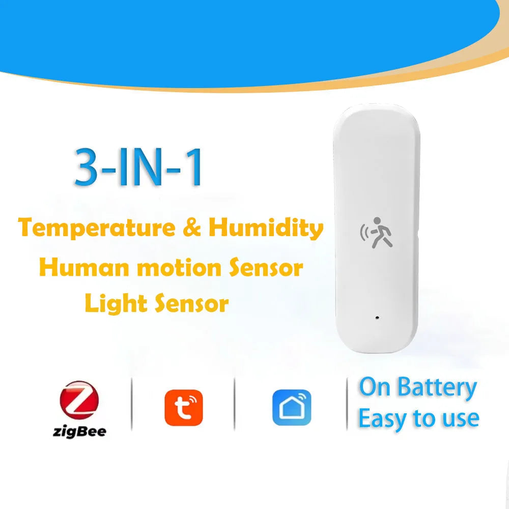 Tuya Zigbee Smart PIR Motion Sensor with Temperature & Humidity Detection - Enhance Your Home Security Effortlessly
