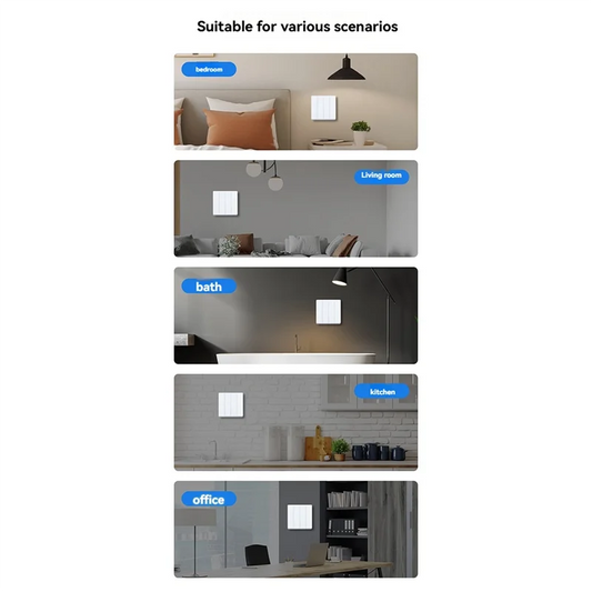 Abmf-Tuya Zigbee Smart Wall Switch Wire Single Zero Fire Universal Smart Home Wireless Switch Work Withalexa Google Home A