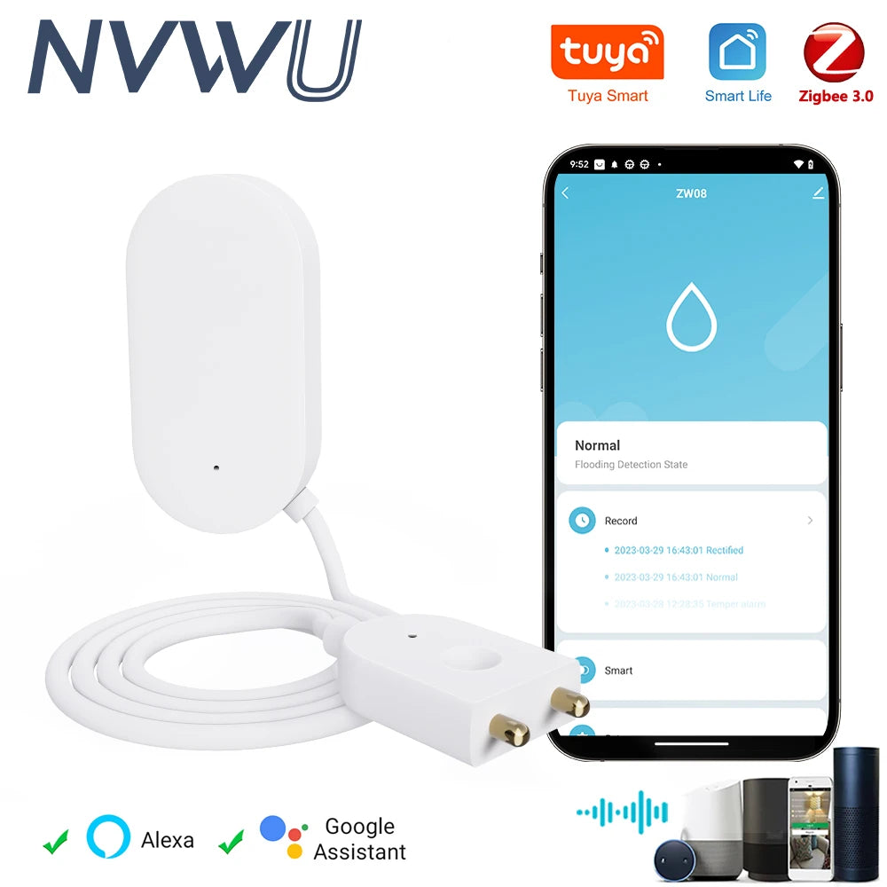 Tuya Zigbee Leak Sensor Water Leakage Detector Leakage Sensor Water Sensor Prevent Water Leakage for Smart Home Smartlife