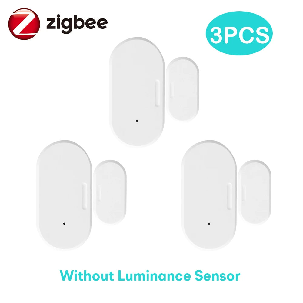 Enhance Your Home Security with the Tuya Zigbee 3.0 Mini Door & Window Sensor – Smart Alarm with Built-In Brightness Detector, Compatible with Alexa and Google Home