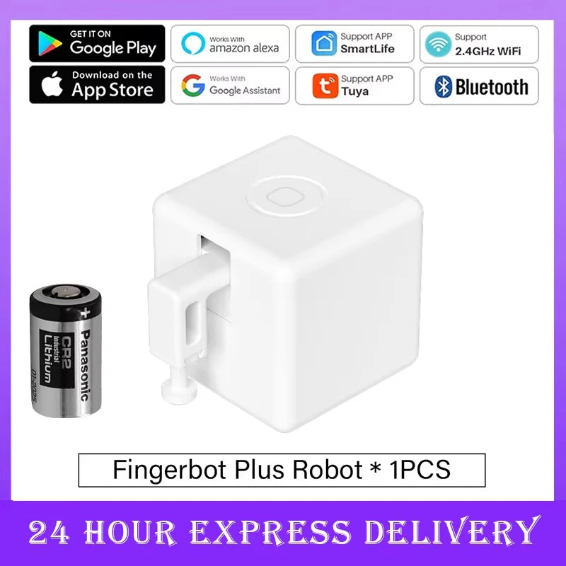 Tuya Zigbee 3.0 Smart Fingerbot Switch Remoter Garage Curtain Button Robot Pusher for Alexa Google Home Voice Assistant