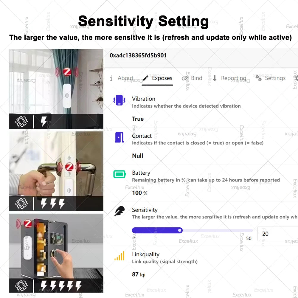 Smart Zigbee Vibration Sensor Remote Monitor Home Security Protection Motion Shock Alarm Only Support Zigbee2Mqtt Home Assistant