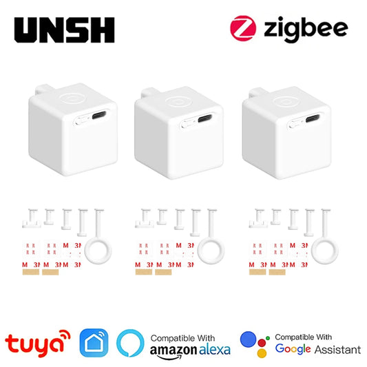 Tuya Zigbee 3.0 Smart Touch Fingerbot plus Type-C 5V Rechargeable Switch Button Pusher Arm Fingerbot via Alice Alexa Google Home