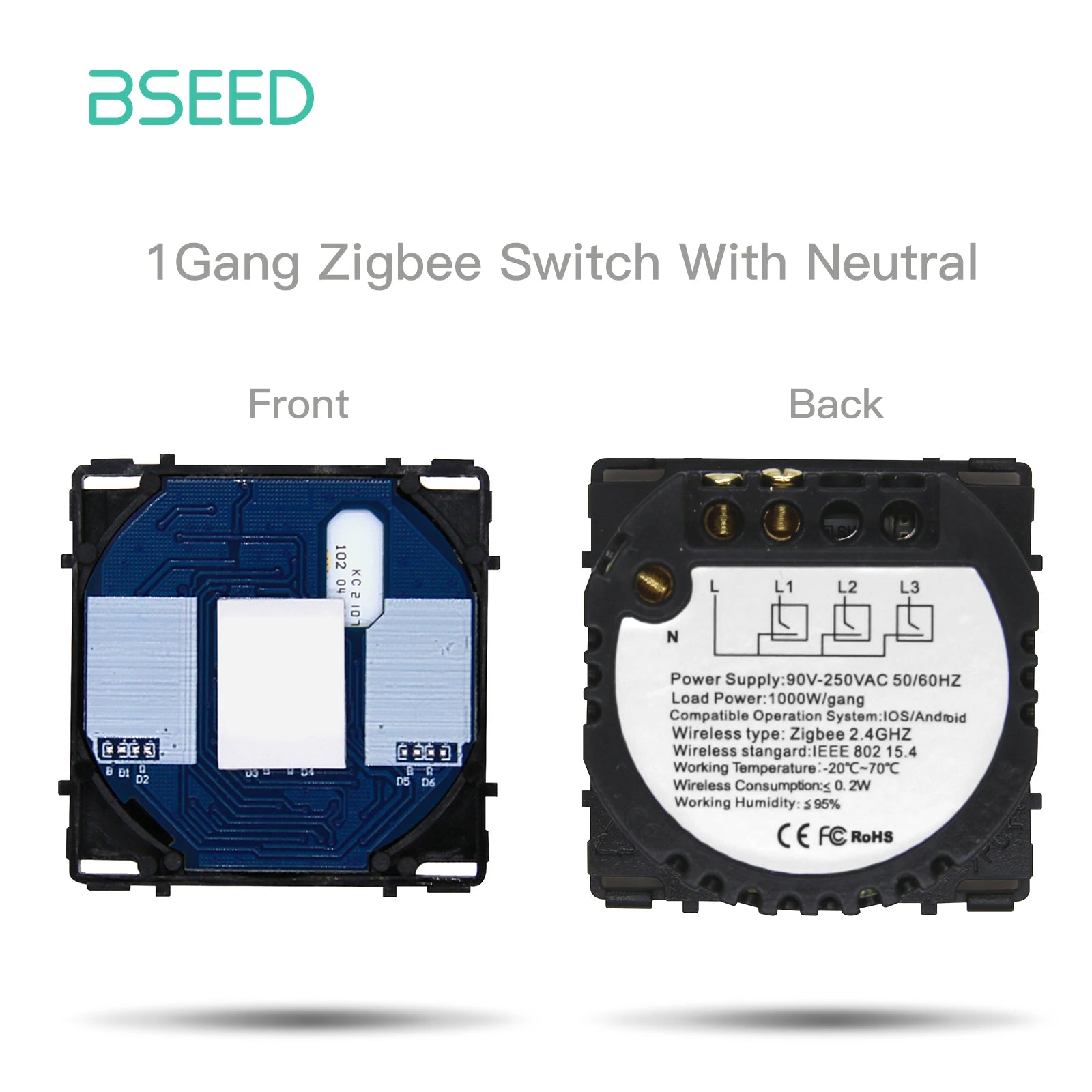 Zigbee Alexa Switch Accessorie Parts Smart Wall Switch Touch Sensor Function Key Neutral Required Support Tuya Google Home