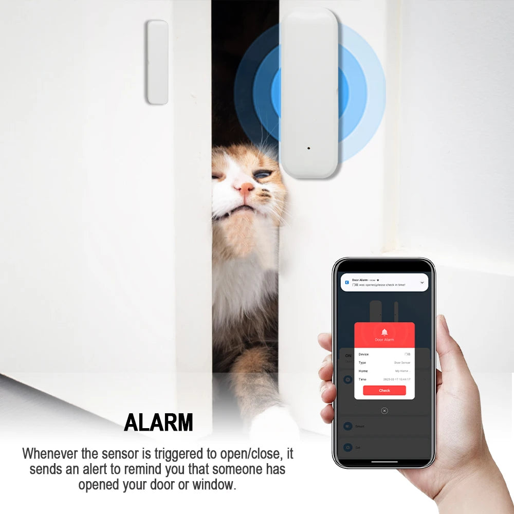 Zigbee 3.0 Smart Door Sensor Door Window Open Closed Detector Smart Home Security Alarm System Tuya Smart Life APP Control