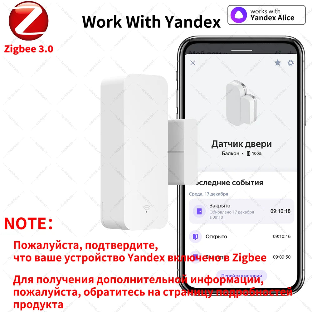 Zigbee 3.0 Sensor Door Window Sensor Contact Sensor Zigbee Hub Required Work with Homeassistant Yandex Alexa Zigbee2Mqtt ZHA