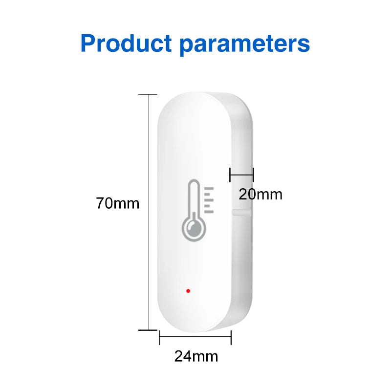 Tuya Wifi /Zigbee Smart Temperature Humidity Sensor Indoor Hygrometer Controller Monitoring Work with Smart Speaker Alexa Google