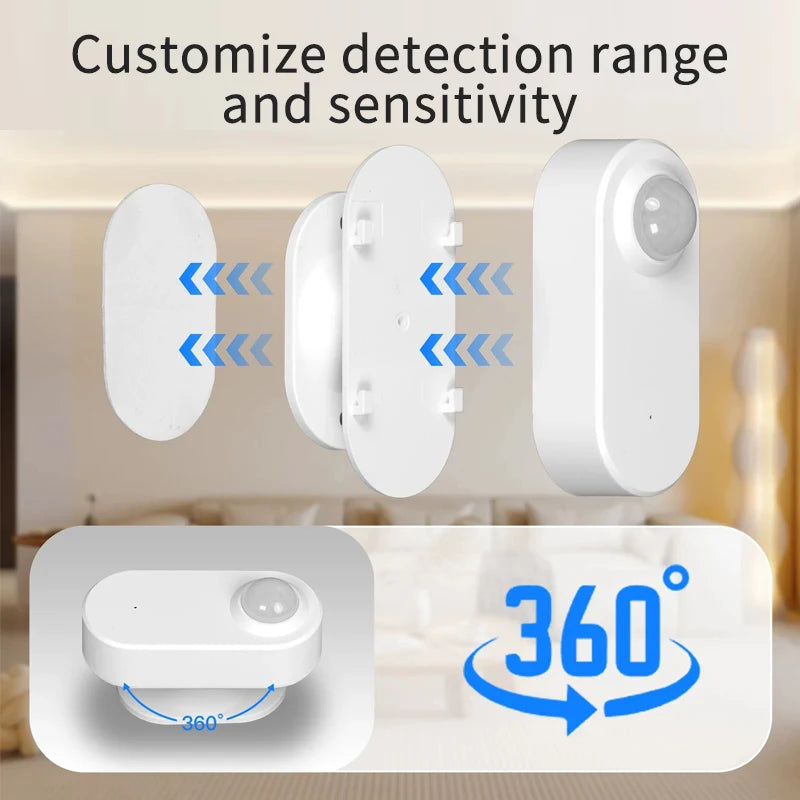 24G Mmwave Radar Motion Sensor Battery Powered Tuya Zigbee Human Presence Detector Breathing Monitor for Home Automation