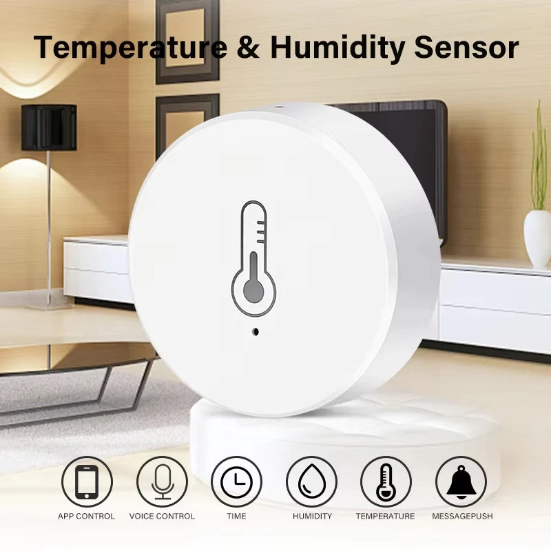 Tuya Zigbee Temperature and Humidity Sensor Work with Alexa Google Home Smart Life App Control