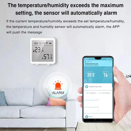Tuya Smart Wifi/Zigbee Temperature and Humidity Sensor Indoor Hygrometer Thermometer with LCD Display Support Alexa Google Home