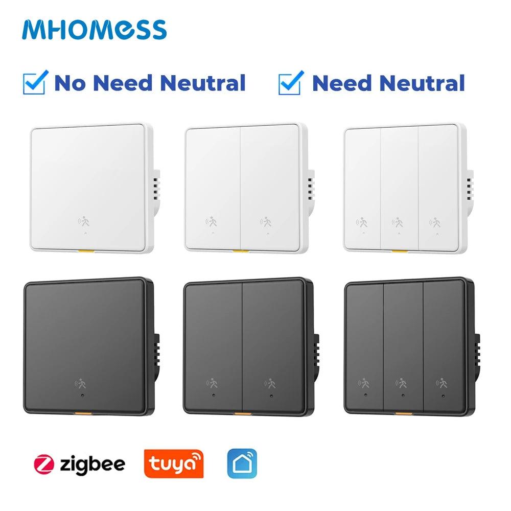 Revolutionize Your Home with the Tuya Zigbee 3.0 Smart Light Switch Featuring 6M Radar Motion Detection – No Neutral Wire Needed!