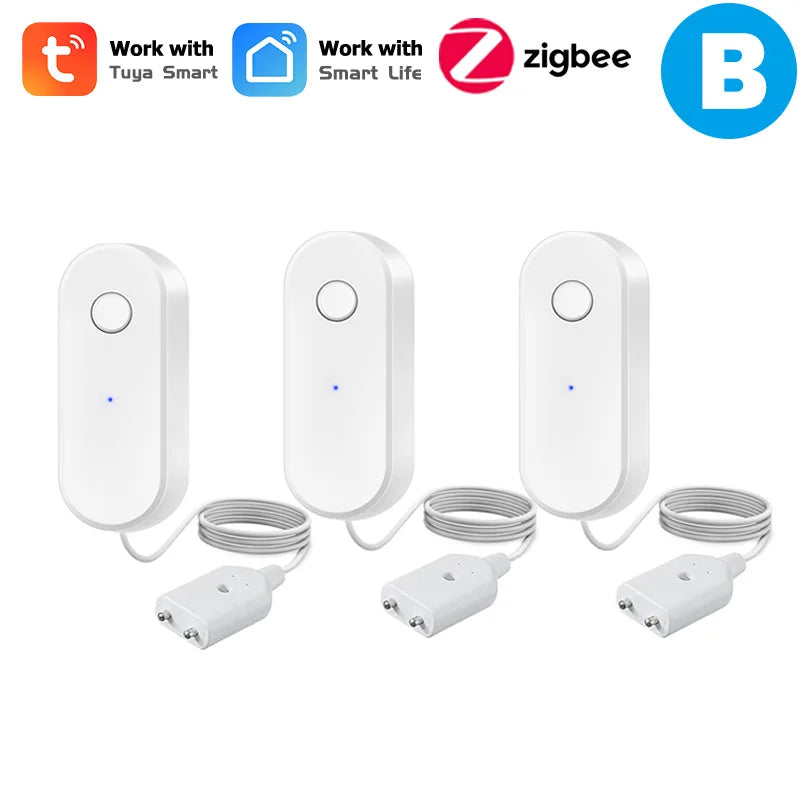 Tuya Zigbee Water Leakage Sensor Smart Life APP Remote Contro Leak Detector Flood Alert Overflow Home Security Alarm
