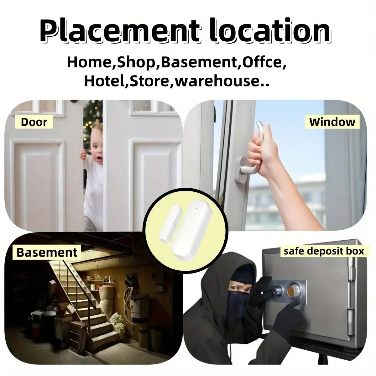 Zigbee Smart Door Window Sensor Tuya Magnetic Detector Security Protection Open Closed Alarm APP Remote Works with Alexa Google