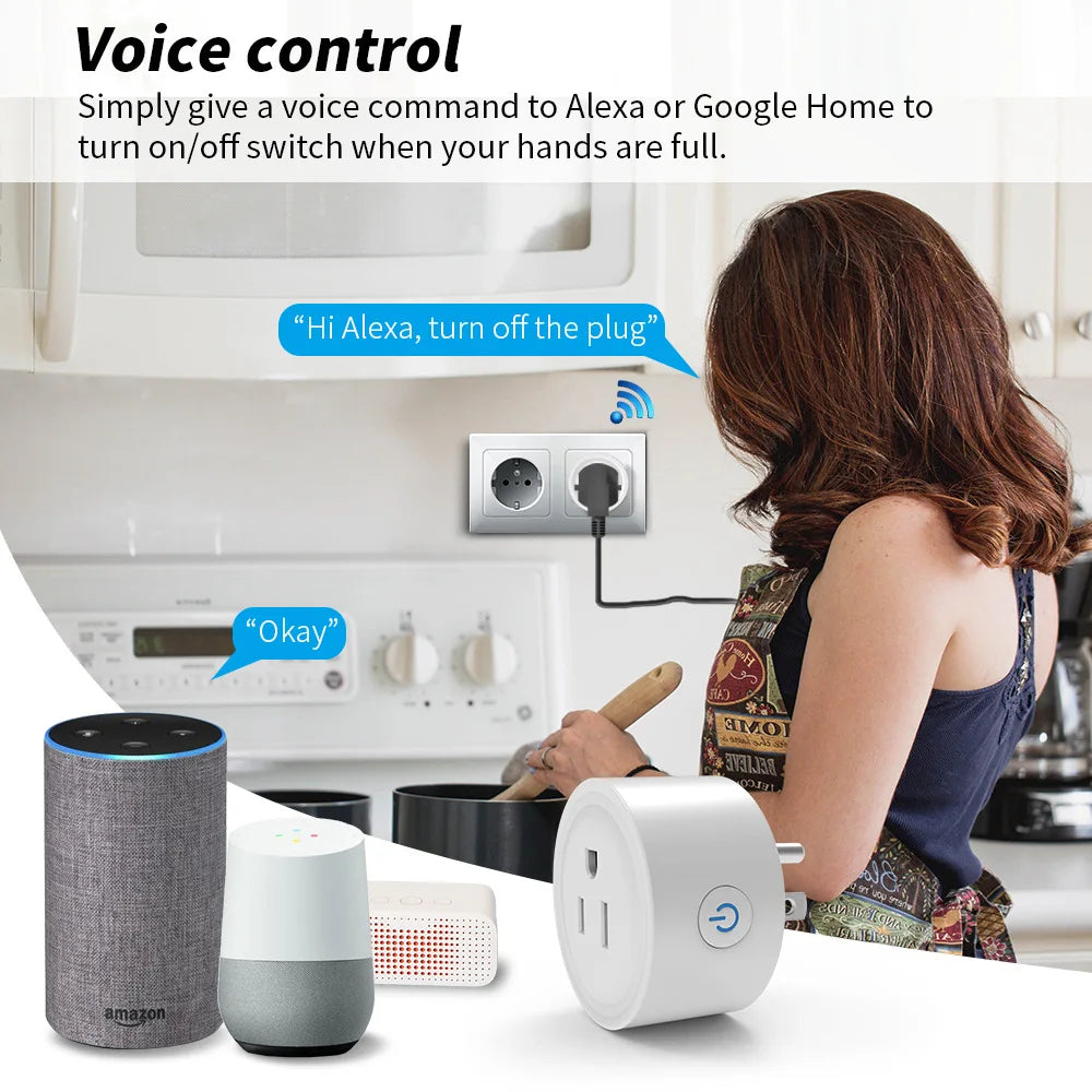 Tuya 16A Smart Plug Zigbee Wifi Socket US Canada Mexico Peru Japan Power Monitoring Timing Function Works with Alexa Google Home