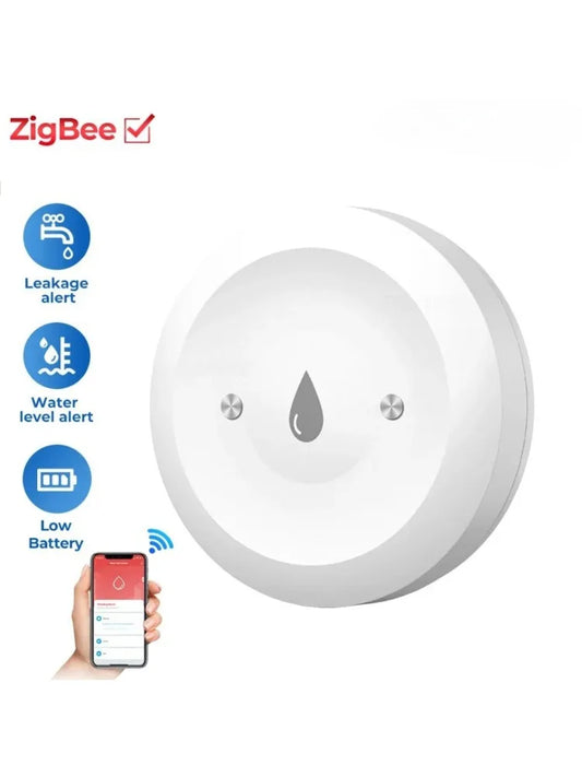 Smart Zigbee Water Sensor Flood Water Leakage Detector App Remote Monitoring Support Home Assistant Zigbee2Mqtt