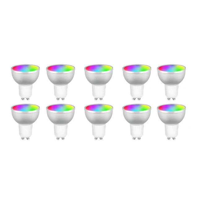 Transform Your Space with 1-10Pcs Zigbee Smart Home LED Bulb Spot Night Light Lamp - 5W GU10 RGBCW Compatible with Alexa, Google Home, and SmartThings