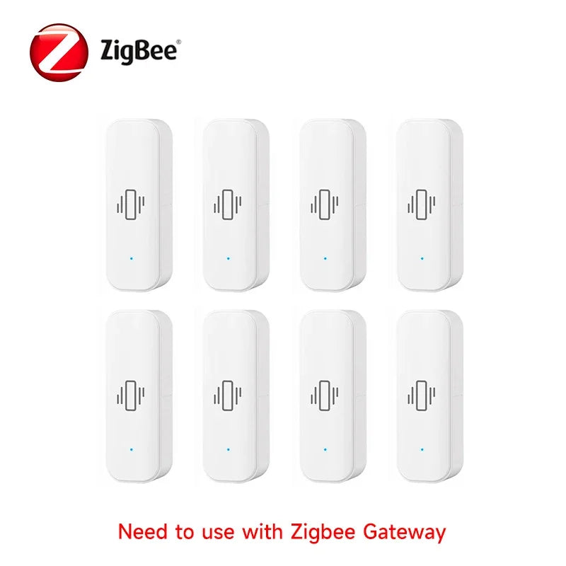 Tuya Zigbee 3.0 Vibration Shock Sensor Low Power AAA Battery Smart Life App Alarm Notification Smart Home Security Detector