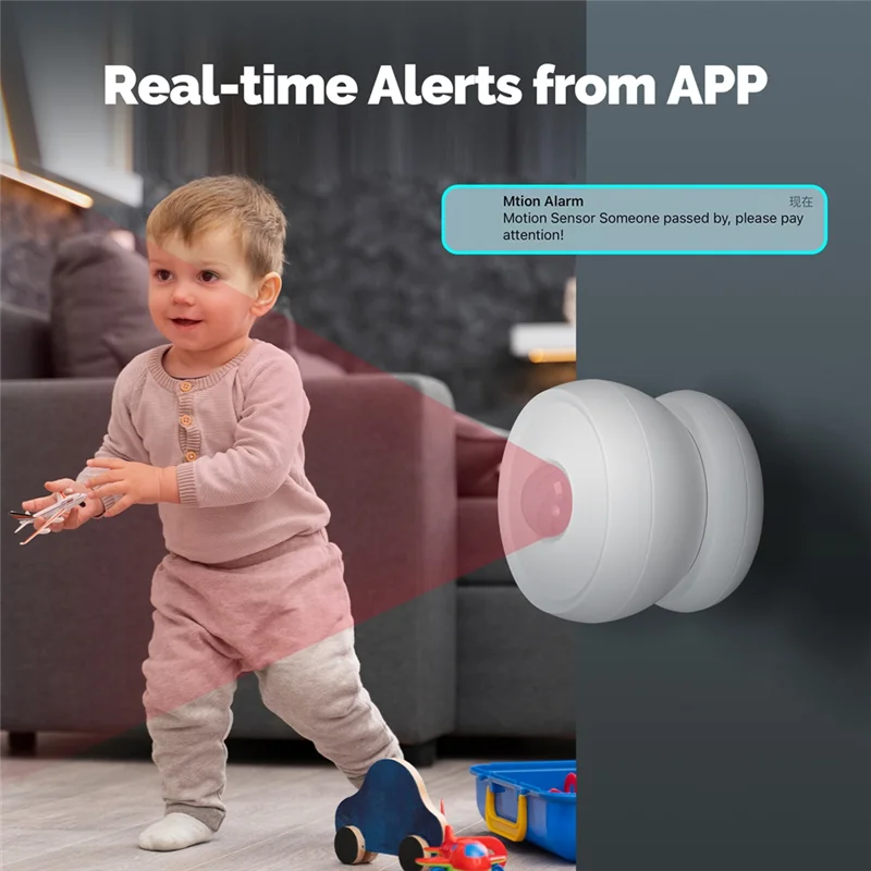 B50B-Tuya Zigbee Smart PIR Sensor Human Body Infrared Motion Detector with Magnetic Base Home Security Automation