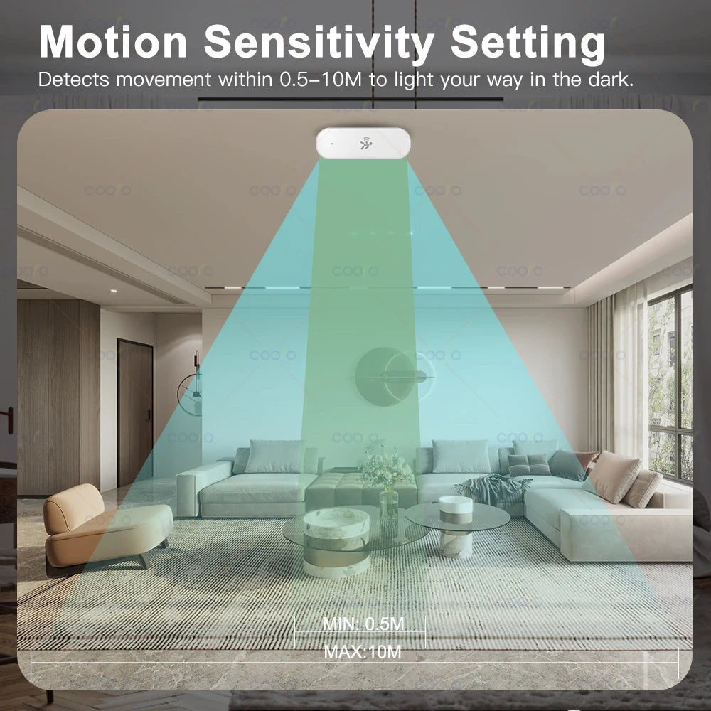 Zigbee 10G Mmwave Radar Motion Sensor Human Detector with Illuminance Temperature Humidity Sensor Support Tuya Hub Zigbee2Mqtt