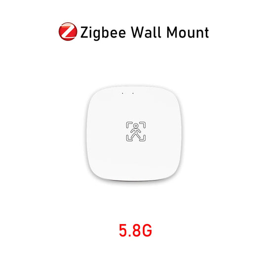 Tuya Zigbee Wifi Mmwave Human Presence Motion Sensor 5.8G 24G Radar Luminance Breath Distance Detection Sensor Home Automation