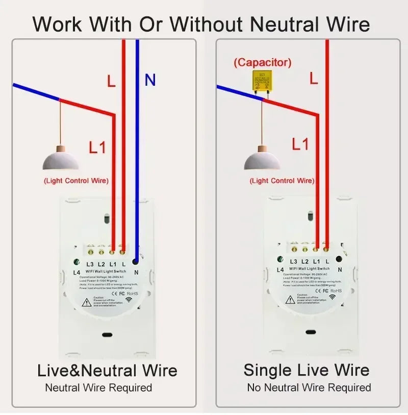 Matter Smart Switch Matter Wall Switch Matter Light Switch Touch Wall ...