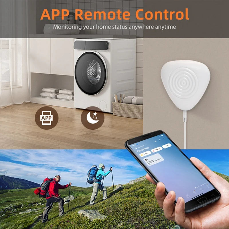 XTECH Zigbee Water Level Sensor Smart Water Leakage Alarm Detector Flood Alert Overflow Security Protection Tuya Ewelink
