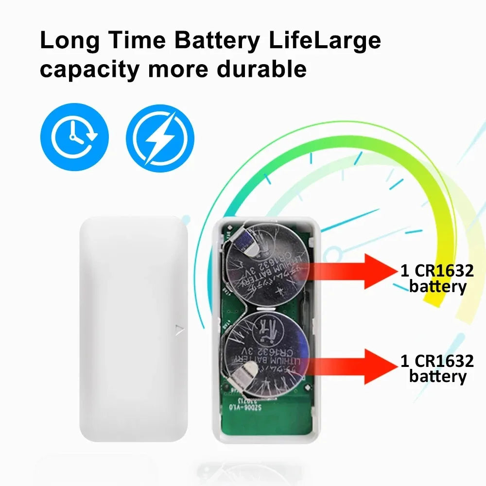 Tuya Zigbee Wireless Door Windows Sensor Mini Smart Home Wireless Door Detector Door Open Closed Alarm System for Alexa