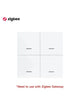 Tuya Zigbee Scene Switch 4 Gang DIY Wireless Push Button Controller Battery Powered Smart Home Automation with Smart Lif