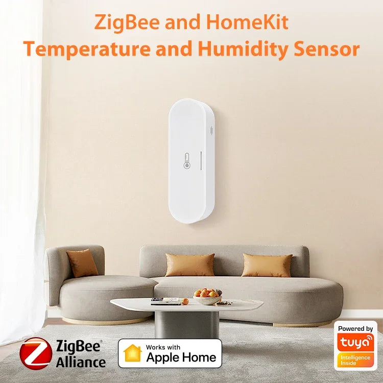 Tuya Zigbee Temperature Humidity Sensor Hygrometer Thermometer Smart Life APP Remote Works with Homekit Alexa Google Home 2Mqtt
