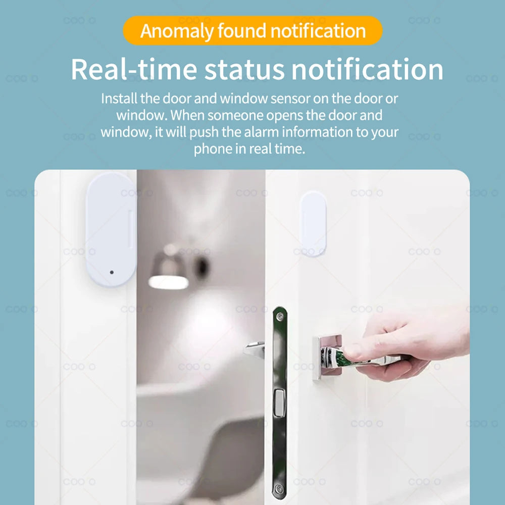 Smart Zigbee 3.0 Door Window Sensor Lux Light Detect 2 in 1 Real Time Wireless Magnetic Alarm App Remote Control Home Security