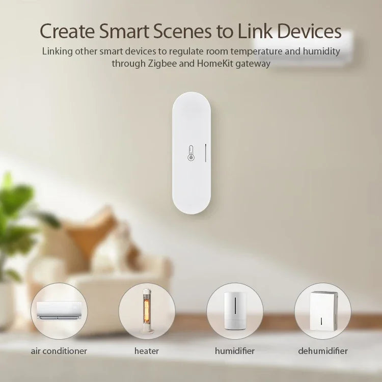 Tuya Zigbee Temperature Humidity Sensor Hygrometer Thermometer Smart Life APP Remote Works with Homekit Alexa Google Home 2Mqtt