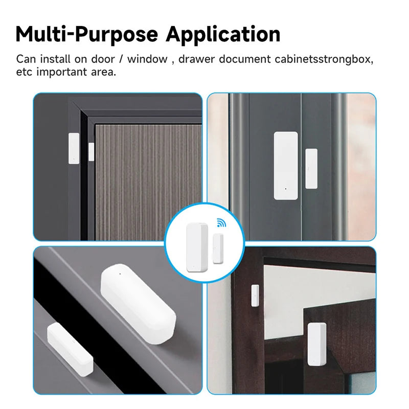 Z2M Enabled Zigbee Window Sensor, Custom Rules via Z2M, Tuya Compatible for Voice Control with Alexa & Google Home