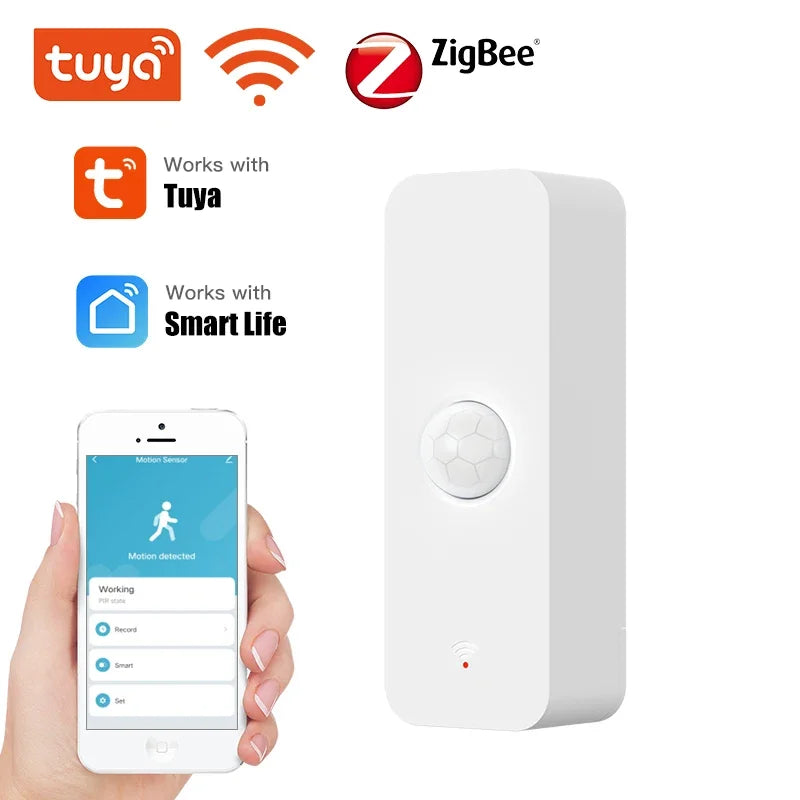 Tuya Zigbee PIR Motion Sensor Smart Home Wifi Human Body Infrared Detector Security Smart Life App Works with Alexa Google Home