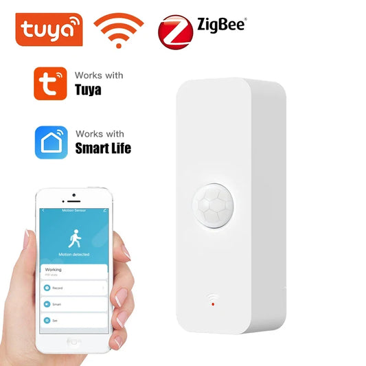 Tuya Zigbee PIR Motion Sensor Smart Home Wifi Human Body Infrared Detector Security Smart Life App Works with Alexa Google Home