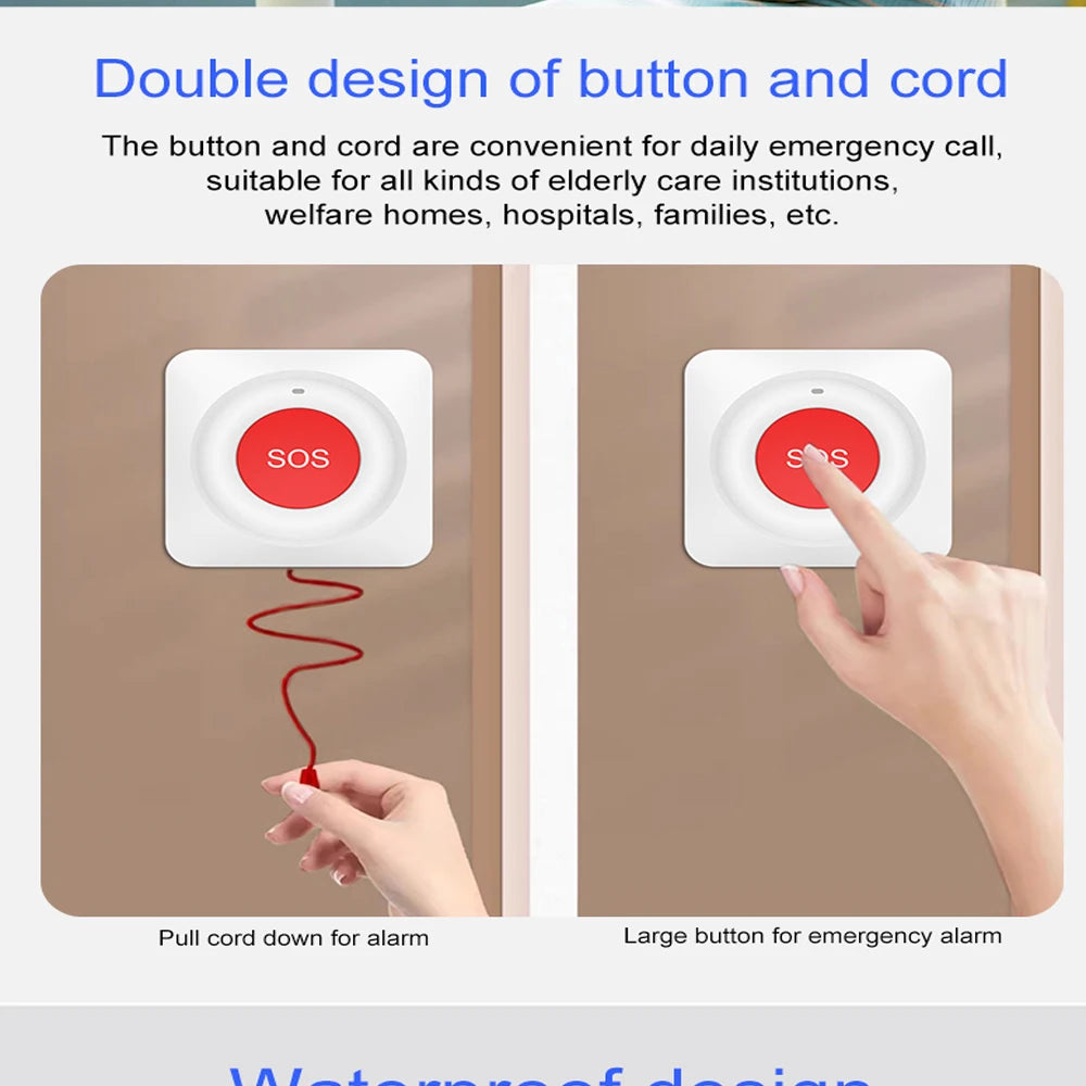 Intelligent SOS Button Tuya Wifi/Zigbee, Telephone Alarm Transmitter, Emergency Call Buttons for Home, Hospital, Etc., Mobile Ph