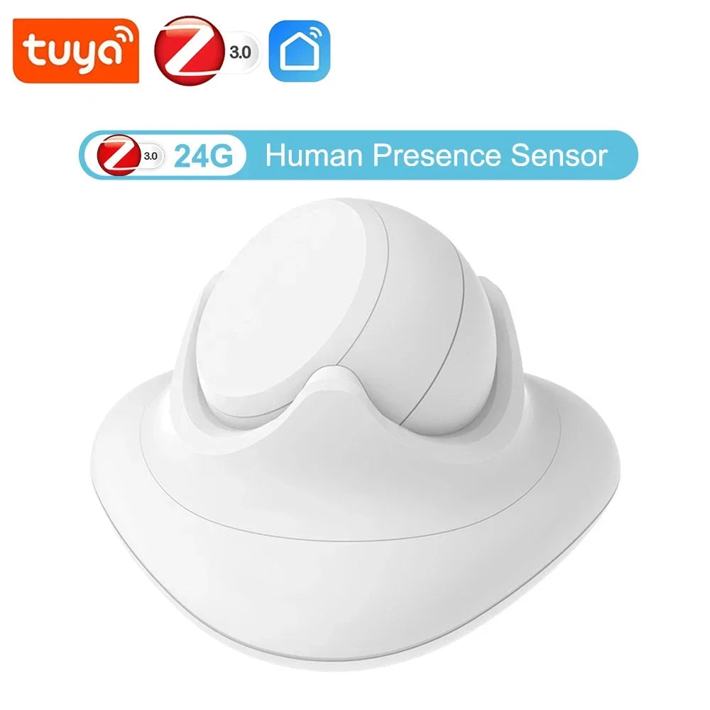 Tuya Zigbee Mmmwave Human Body PIR Sensor 24G Millimeter Wave Human Presence Detector Tuya APP Remote Control Real-Time Alarm