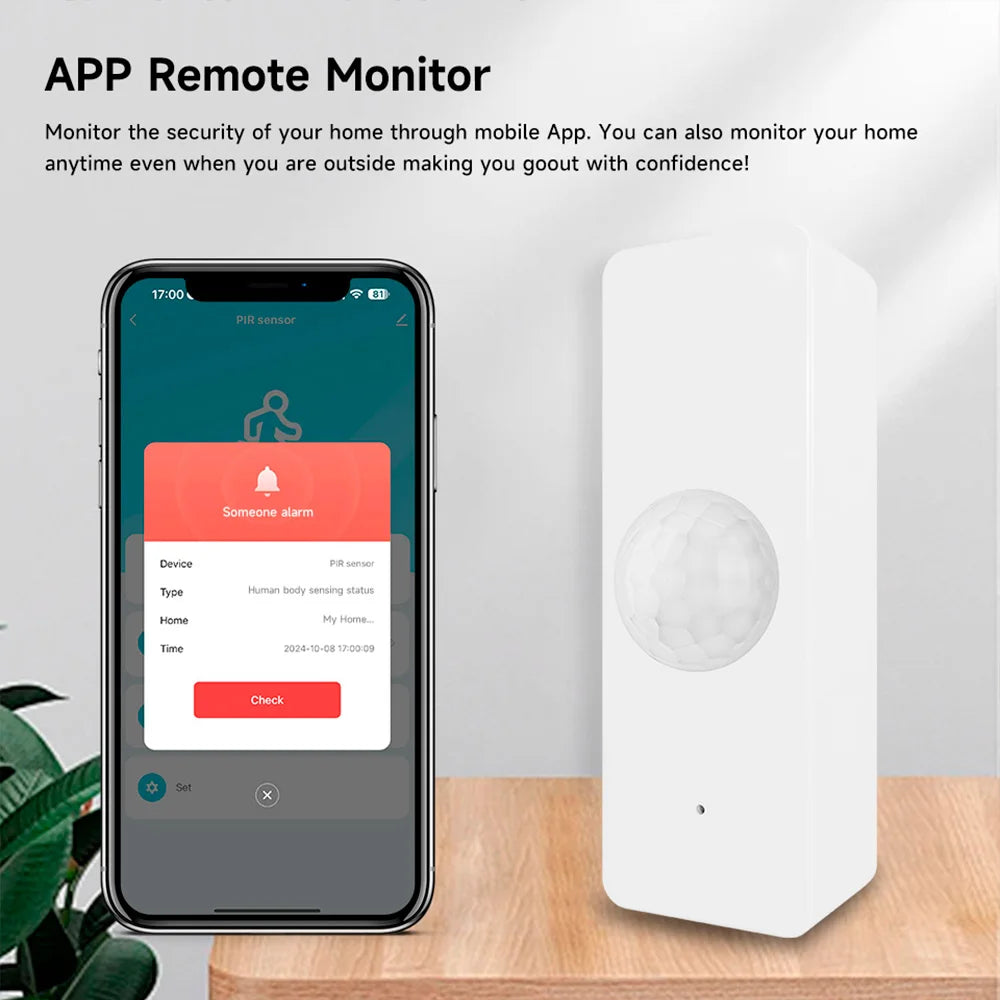 Tuya Wifi/Zigbee Smart PIR Sensor Human Body Infrared Motion Detector Home Security Scene Linkage via Alexa Google Home