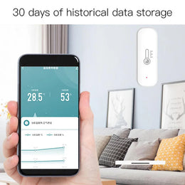 Smart Zigbee Temperature and Humidity Sensor Indoor Thermometer Monitor for Home Work with Alexa Google Home Assistant