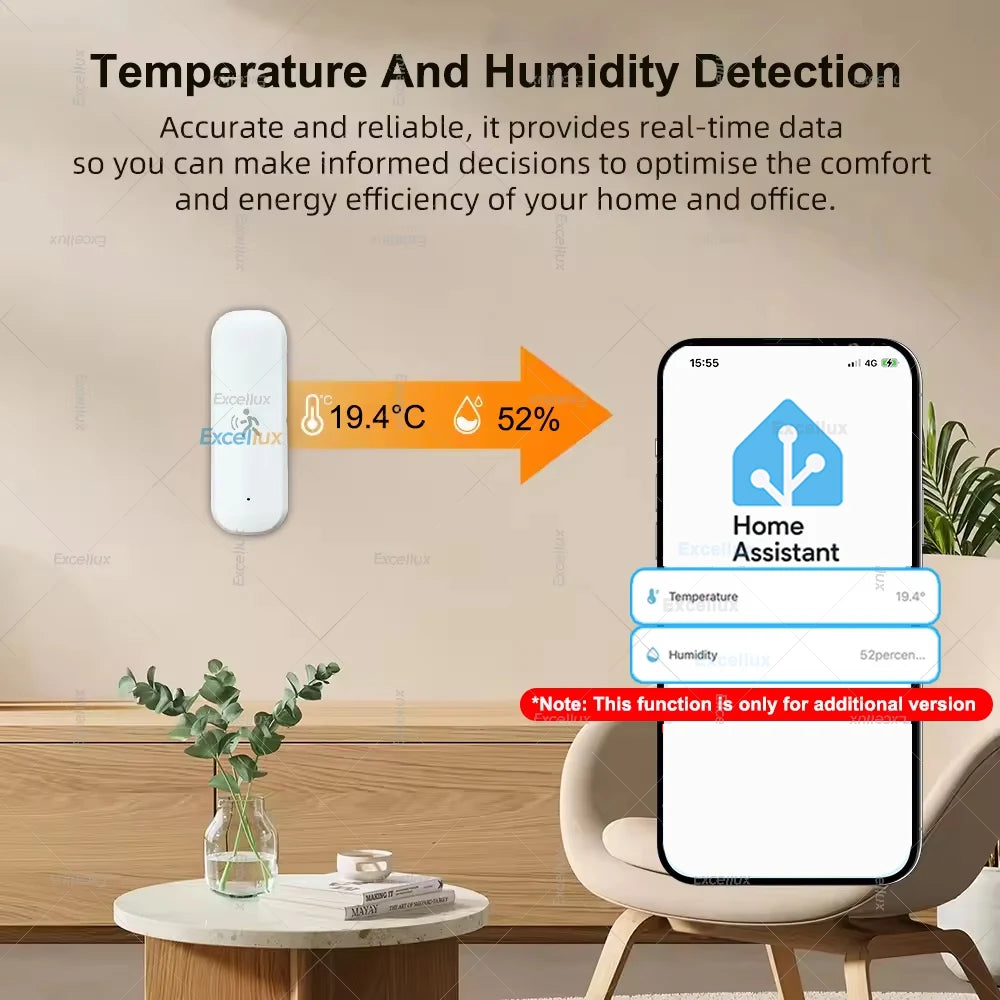 Zigbee Human Motion Sensor Radar Mmwave Temperature and Humidity Sensor Security Burglar Works with Home Assistant Zigbee2Mqtt