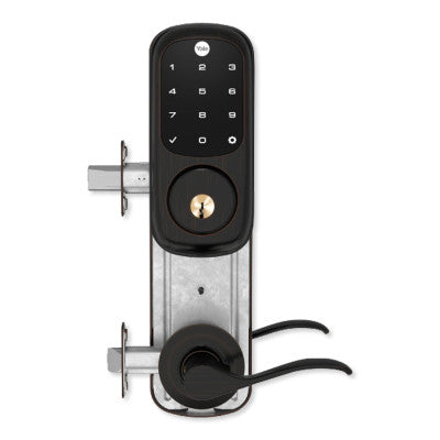 Yale Z-Wave Plus Assure Interconnected Lockset with Touchscreen Deadbolt, Norwood Lever, 4" Prep, Right-Handed, Oil Rubbed Bronze