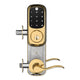 Yale Z-Wave Plus Assure Interconnected Lockset with Touchscreen Deadbolt, Norwood Lever, 4" Prep, Right-Handed, Polished Brass