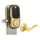 Yale Touchscreen Deadbolt Assure Lock® Interconnect with Z-Wave Plus and Norwood Lever, Right-Handed, Polished Brass