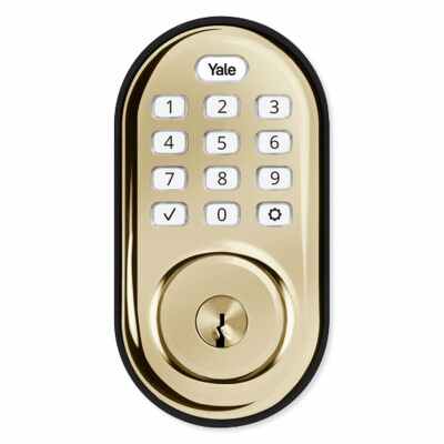 Yale Wi-Fi Assure Lock Push Button Deadbolt, Lifetime Brass