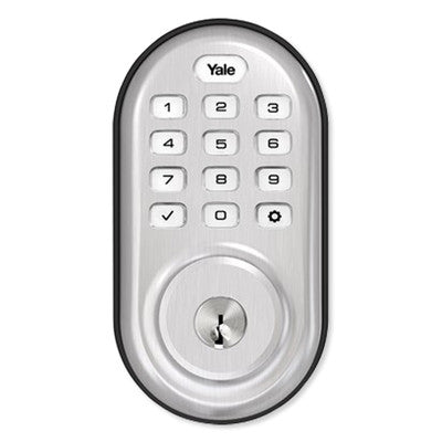 Yale Wi-Fi Assure Lock Push Button Deadbolt, Satin Nickel