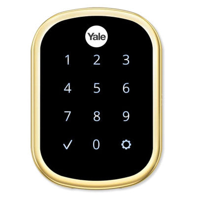 Yale Key-Free Deadbolt Assure Lock® SL, Standalone (No Smart Module), Lifetime Brass