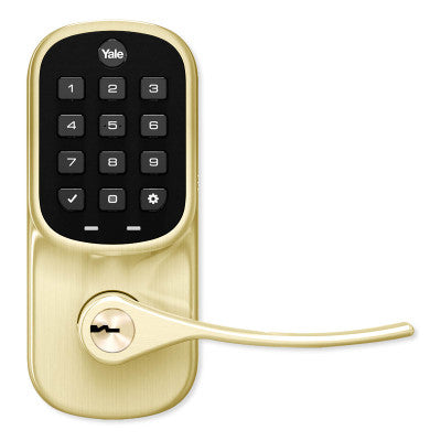 Yale Wi-Fi Assure Keypad Lever Lock, Lifetime Brass