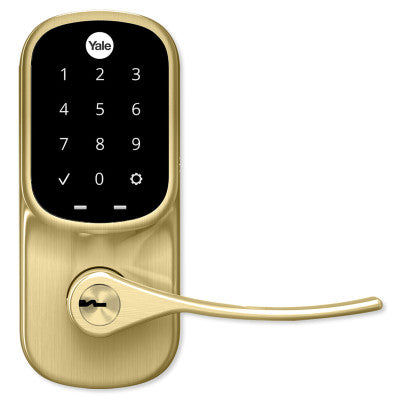 Yale Wi-Fi Assure Touchscreen Keypad Lever Lock, Polished Brass