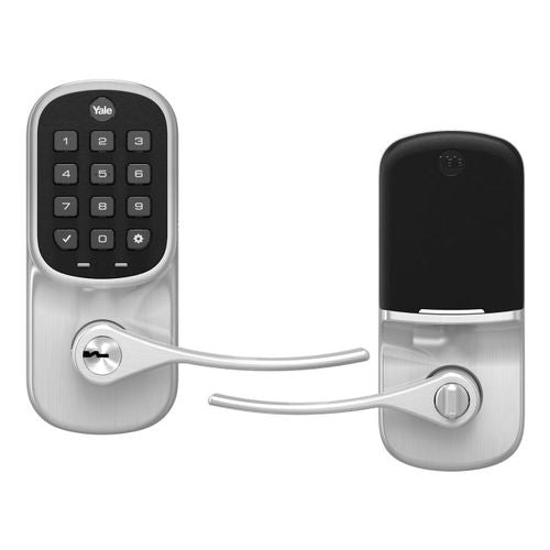 Yale Z-Wave Plus Assure Push Button Keypad Lever Lock, Satin Nickel