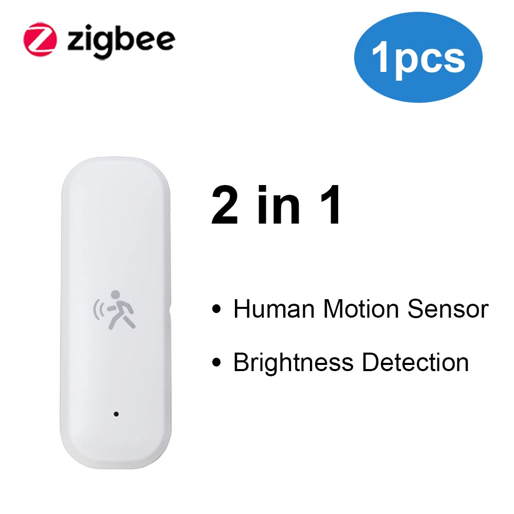 Zigbee Smart Pir Motion Sensor Detector with Temperature and Humidity Sensor Security Burglar Works with Home Assistant
