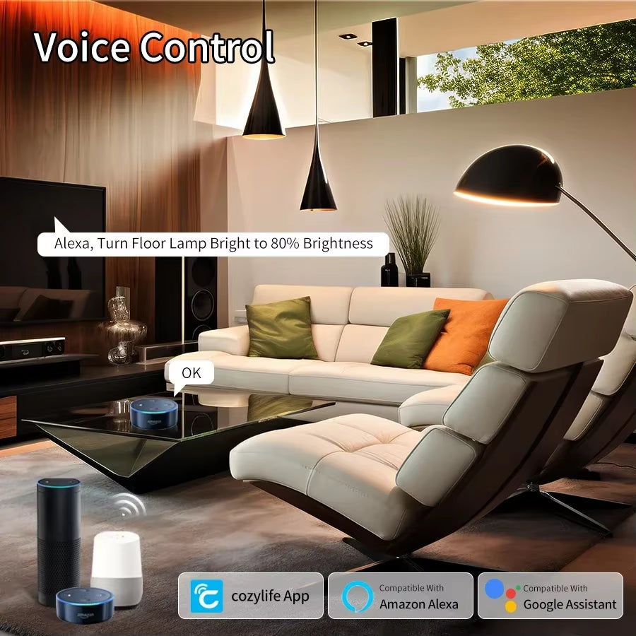 Cozylife 220V 110V Wifi Smart LED Bulb 12W 15W 20W E27 Cold & Warm Indoor Light Alexa Google Home Together APP Timing Dimming
